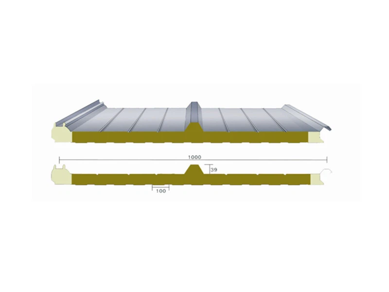 1000mm Rock Wool Roof Panel with PU Edge Sealing
