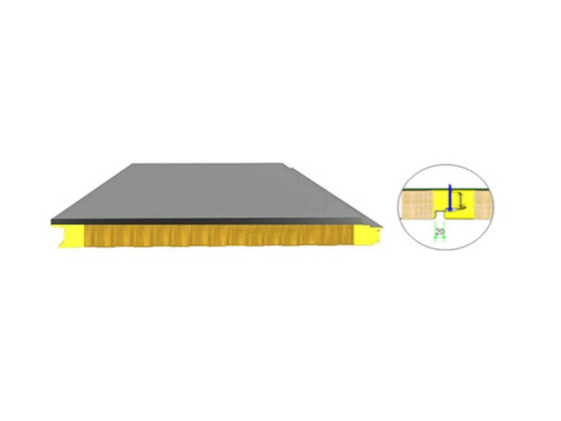 Four Tongue-and-Groove Sandwich Wall Panel