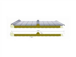 1000mm Rock Wool Roof Panel with PU Edge Sealing