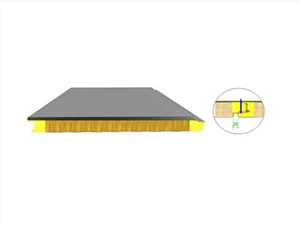 Four Tongue-and-Groove Sandwich Wall Panel (Glass Wool)